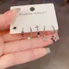 Moda Transversal Europea y Americana Estilo Dulce Fresco Personalidad Sencilla Set de Aretes de Cruz Negra Arete de Diseño Único
