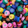 Accesorios de Joyería Coloridos Hechos a Mano: Sol, Ojos, Flores, Ruedas, Caras Sonrientes, Rodajas Creativas de Arcilla Suave Mixta, Cuentas