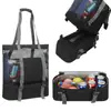 Bolsa de Playa de Doble Capa Personalizada por el Fabricante, Malla Transpirable, Bolsa de Playa para Nadar, Gran Capacidad, Bolsa de Playa Exterior Compartimentada