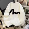 Moletom de alta qualidade da marca de moda americana, com estampa simples de linhas onduladas e gola redonda, novo design outono e inverno, top casual para homens e mulheres