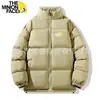 Chaqueta de Algodón Grueso Multicolor Casual de Moda Otoño Marca de Moda Urbana Abrigo de Algodón para Pareja Cuello Alto Ropa de Invierno