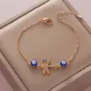 Retención de Color Galvanizado Ojo de Diablo Trébol de Cuatro Hojas Ojo de Diamante Pulsera Moda Femenina Simple Comercio Electrónico Transfronterizo Joyería Comercio Exterior