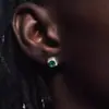 Brincos Estilo Americano com Zircônia Diamante Amarelo, Doce de Rocha Nicho Europeu e Americano Hip-Hop Tendência Ins Personalidade Brincos de Alta Qualidade para Homens