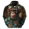 Sudadera con capucha informal para hombre, diseño de Gorila de Moda Personalizado, Impresión 3D, Nueva, Venta Directa de Fábrica, Suministro Transfronterizo