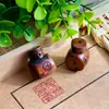 Madera de Azufaifo Rayada por Rayo Natural Talla Bolsa Tai Chi Bagua Accesorios DIY de Tres Vías, Cuentas Espaciadoras para Pulsera Hechas a Mano, Colgante al por Mayor