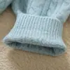 Suéter para Niñas Otoño/Invierno 2026 Ropa Nueva para Niños Camisa Base Azul para Niñas Mayores Top de Punto Azul de Invierno