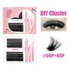 Pestañas Postizas en Racimo DIY Puntas Finas Estilo Europeo y Americano Amazon Libro de Pestañas 60D Cabello Termofusible 640 Racimos Gran Capacidad