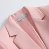 Blazer Casual para Mujer, Nuevo Diseño Primavera y Otoño 2025, Chaqueta de Traje Rosa Ajustada Estilo Coreano Única y Elegante