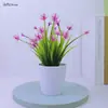 Atacado vaso pequeno cônico pêssego laranja plástico planta aquática arranjo de flores flor artificial flor de seda flor borboleta conjunto de Camélia