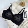Sutiã de renda macio e sem costura com suporte, leve, respirável, com bojo totalmente fixo para mulheres, suporte lateral para seios auxiliares, sutiã push-up para seios pequenos