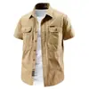 Camisa de manga corta para hombre de verano casual fina con solapa prenda exterior camiseta con logo estampado para hombre camisa de manga corta para hombre