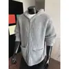 Nuevo Suéter Texturizado de Otoño 2026 para Hombre Estilo High Street con Mangas Raglán y Diseño de Trenzado, Sudadera con Capucha