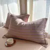 Fundas de almohada de hilo doble capa de algodón puro 2025 nuevas, un par de 48Cmx74Cm algodón fundas interiores para niños