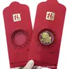 Adesivos de Telefone de Ouro Puro 999 para o Festival da Primavera, Artesanato em Metal de Envelope Vermelho de Alta Qualidade, Presentes para Reunião Anual