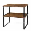 Estilo Nórdico Combinação de Ferro e Madeira Prateleira de Camada Dupla Rack Organizador Cozinha Multiúso Rack de Armazenamento de Mesa Rack de Armazenamento de Armário