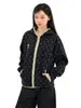 Sudadera con capucha de color block de lunares de alta gama para hombre y mujer, estilo relajado, moda de otoño, chaqueta deportiva casual para pareja