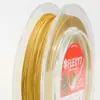 Alambre para Ensartar Perlas Japonesas, Alambre de Acero Chapado en Oro para Collares y Pulseras de Joyería, Accesorios DIY Chapados en Oro de 14K, Alambre Especial para Ensartar Perlas