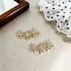 Grampo de Cabelo de Strass Floco de Neve Novo Transfronteiriço Presilha para Franja Lateral Presilha Jacaré Acessório de Cabelo para Meninas com Strass Brilhantes
