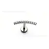 Stud de Hueso de Oreja Curvo Completamente Incrustado de Diamante de Aleación de Titanio F136 con Tornillo Interno M0.9 Joyería para Piercing Fabricante Mayorista