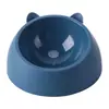 Tazón de acero inoxidable para gato con orejas de gato inclinadas, protección para el cuello, anti-derrames, interior extraíble, tazón para comida y agua de mascota