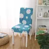 Funda de silla de encaje con estampado de falda para el hogar transfronteriza simple, funda de silla de una pieza con estampado para hotel y restaurante, venta al por mayor