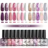 Set de Esmalte en Gel 12 Colores Set de Esmalte en Gel para Uñas Libre de Hema Transfronterizo Fototerapia Arte de Uñas Al por Mayor Removible
