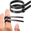 Anillo Medidor Negro Americano Británico Joyería Medición Plástico Medidor de Dedo Anillo Medidor Herramienta Medición Cinturón