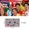 Venda Quente Transfronteiriça Copa do Mundo de 2026 nos Estados Unidos, Canadá e México Tatuagens Adesivas à Prova d'Água Desenho Animado Evento Esportivo Adesivos de Tatuagem de Futebol