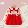 Pantalón de tirantes para bebé niña Otoño e Invierno Ropa de exterior Estilo occidental Falda de princesa Babero para comer infantil Delantal impermeable a prueba de suciedad Protector para bebé