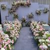 Flores Artificiais em Estilo Floresta, Arranjos de Flores de Chão Rosas, Orquídeas Phalaenopsis, Cascata de Rosas, Decoração de Painel de Casamento, Arranjo Floral de Corredor