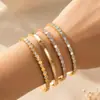 Pulsera de acero inoxidable de lujo ligero bestseller transfronteriza con incrustación de circonita en forma de diamante, accesorio de mano de moda, joyería del mismo estilo, venta al por mayor directa de fábrica
