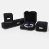 Caja para Anillo de Esquina Redondeada de Terciopelo Casual, Caja para Anillo, Caja para Collar, Caja para Pulsera, Caja para Aretes, Caja de Embalaje para Joyería
