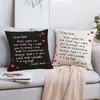 Mensagem de Amor Simples em Inglês Impressa em uma Fronha de Linho Falso, Almofada de Sofá, Travesseiro de Quarto, Presente para Irmãs, Mãe ou Casais