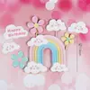 Bolo Decorativo Estrela de Assar Arco-Íris Plug-in Festa Crianças Assar Plug-in Aniversário