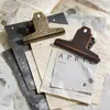 Pinza Grande Vintage con Forma de Montaña para Documentos, Cuaderno, Uso de Oficina, Archivos de Estudiante y Exámenes