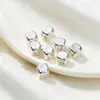 Contas Quadradas Grandes com Furo Grande Cor Dourada 18K que Preservam a Cor, Contas Cubo de Açúcar, Contas Quadradas Chanfradas com Furo Grande, Acessórios para Miçangas Feitos à Mão DIY