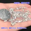 Accesorio de artesanía de cristal de cuentas de barril mini de tubo recto de plata lisa de plata pura s990 para pulsera y collar DIY