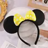 Faixa de Cabelo com Laço de Bolinhas do Mickey Desenho Animado Meninas Fofo Mickey Mouse Performance Infantil Acessórios Decorativos para Cabelo Faixa de Cabelo Transfronteiriça