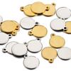 Transfronteiriço de aço inoxidável wafer pingente diy pulseira colar brincos pingente semi-acabado pingente acessórios de jóias atacado