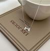 Collar de lazo de plata esterlina S925 para mujer, nuevo diseño de alta calidad, joyería con sentido del sentido, cadena de clavícula de nicho simple para niña