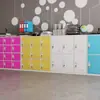 Armario de Color Bolsa de Almacenamiento Armario Estudiante Mochila Escolar Armario de Múltiples Puertas Armario para Zapatos Armario de Hierro con Cerradura Taquilla para Personal Armario Pequeño Bajo