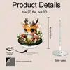 Impresión Plana Transfronteriza 2D Plano Rotación de 360 Grados Escena de Nieve Casa de Pingüinos Decoración de Escritorio Interior y Exterior Festival