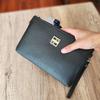 Bolsa Masculina Nova Bolsa de Mão Masculina Bolsa Clutch de Grande Capacidade Bolsa Envelope Couro Macio Bolsa de Aperto Casual Carteira Estilo Coreano Bolsa Feminina