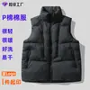 Jaqueta de Algodão P com Etiqueta Dourada à Prova de Frio Masculina 25 Inverno Roupa de Trabalho para Exterior Jaqueta Esportiva com Capuz Leve Jaqueta Grossa