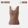 Chaleco térmico cálido sin costuras para mujer, cachemir de seda, calefacción de invierno, talla grande, formm, forro polar, capa base, camisola