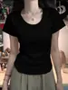 Nueva camiseta de manga corta para mujer, estilo coreano de verano, moderna, sencilla, de media manga, estilo Hong Kong, holgada, informal, de marca.