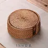 Tapete de chá de rattan trançado vietnamita mesa de jantar isolamento térmico tapete para tigela mesa de jantar doméstica resistência a altas temperaturas tapete de panela anti-queimadura tapete para copo ins simples