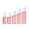 Botella de Press de Plástico PETG para Cosméticos 30-120ml Set de Productos para el Cuidado de la Piel Botella de Loción de Agua Hombro Plano Botella de Spray Hidratante