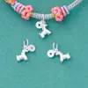 Plata de Ley S925 Finamente Elaborada Chapada en Oro Sólido Colgante Atrae Dinero Caballo del Zodiaco Caballo Pequeño Encanto Pulsera DIY Año de Nacimiento