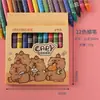 Lápis de Cor Desenho Animado Criativo para Estudantes e Crianças, 8 Cores, 12 Cores, 24 Cores, Pastéis a Óleo para Pintura Escolar, Brindes para Jardim de Infância